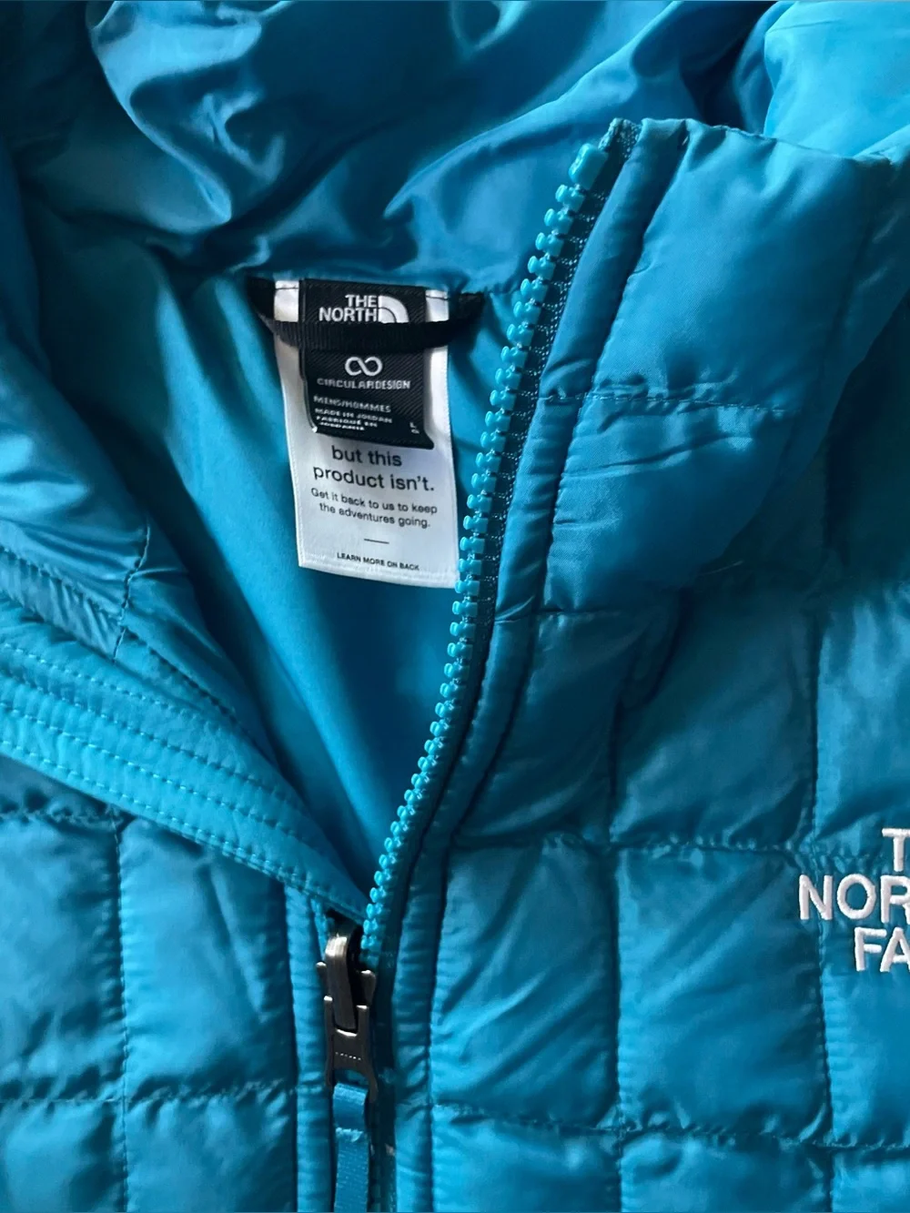 The North Face ThermoBall Insulated Jacket Mens in Digital Steel Blue NEW L